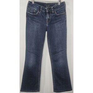 Silver Jeans Women's 28x33 Suki Bootcut Denim Western Glove Works Distressed